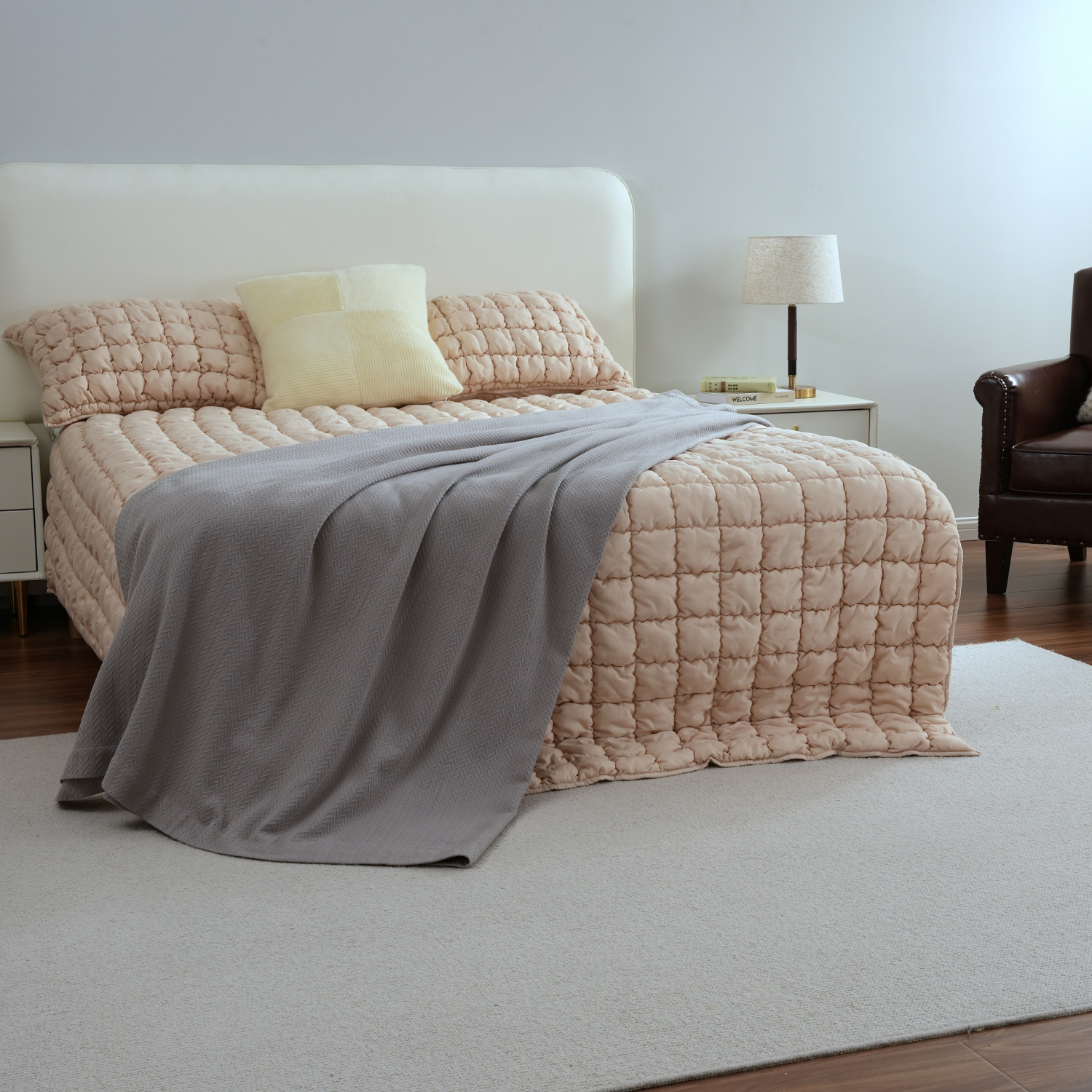 slide 5 of 7, ROOM & RETREAT Room And Retreat Cotton Blanket, Twin XL, Grey, 66 x 90 