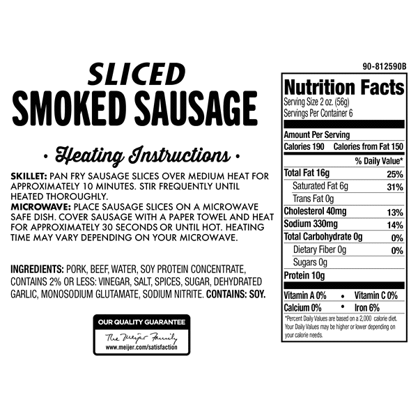 slide 4 of 5, FRESH FROM MEIJER Meijer Sliced Smoked Sausage, 12 oz
