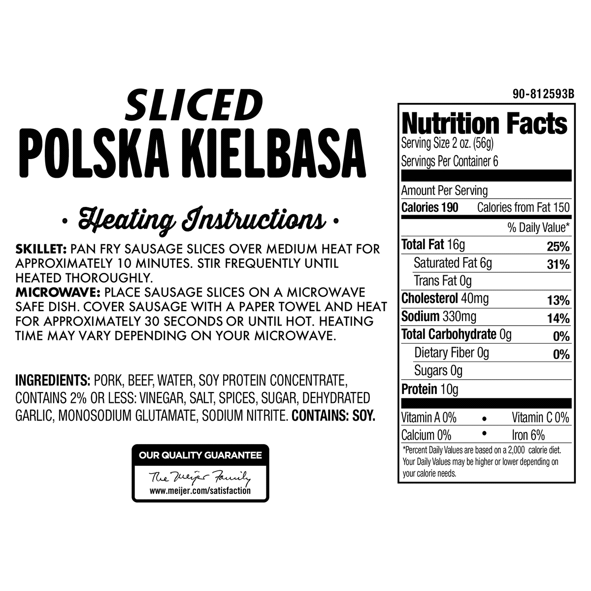 slide 5 of 5, FRESH FROM MEIJER Meijer Sliced Polska Kielbasa Sausage, 12 oz, 12 oz