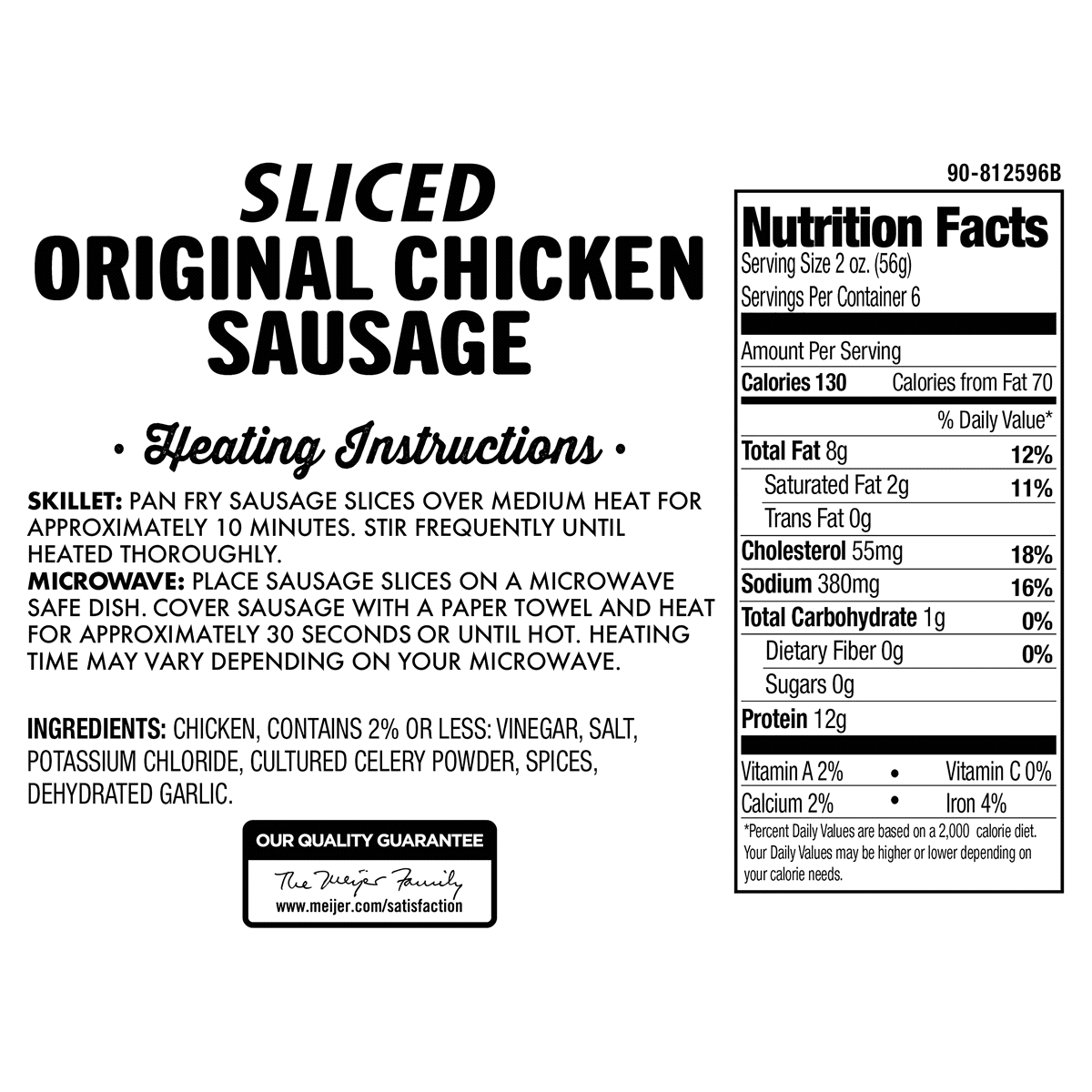 slide 2 of 2, FRESH FROM MEIJER Meijer Sliced Original Chicken Sausage, 12 oz, 12 oz