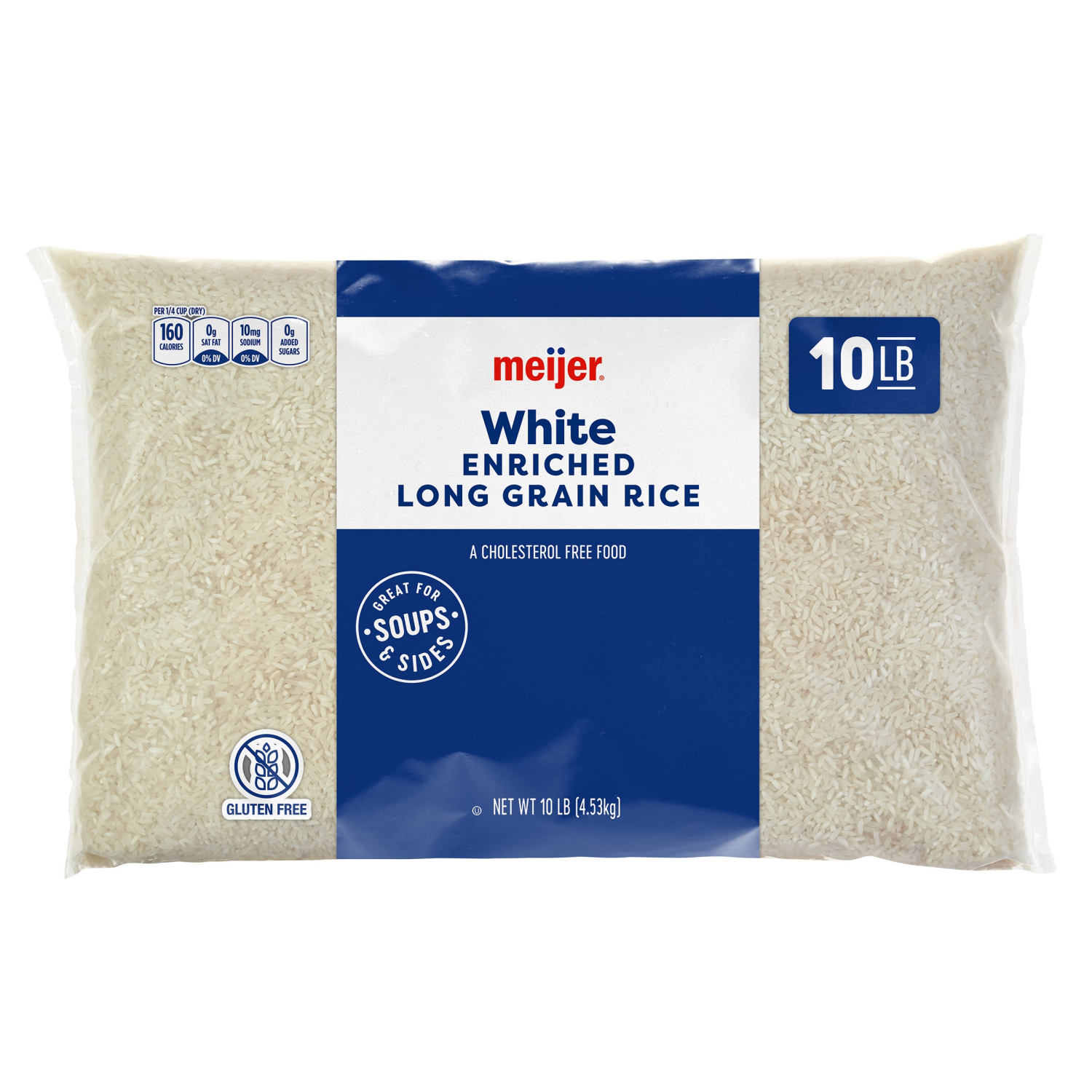 slide 1 of 2, Meijer Extra Long Grain Rice - 160 oz, 160 oz