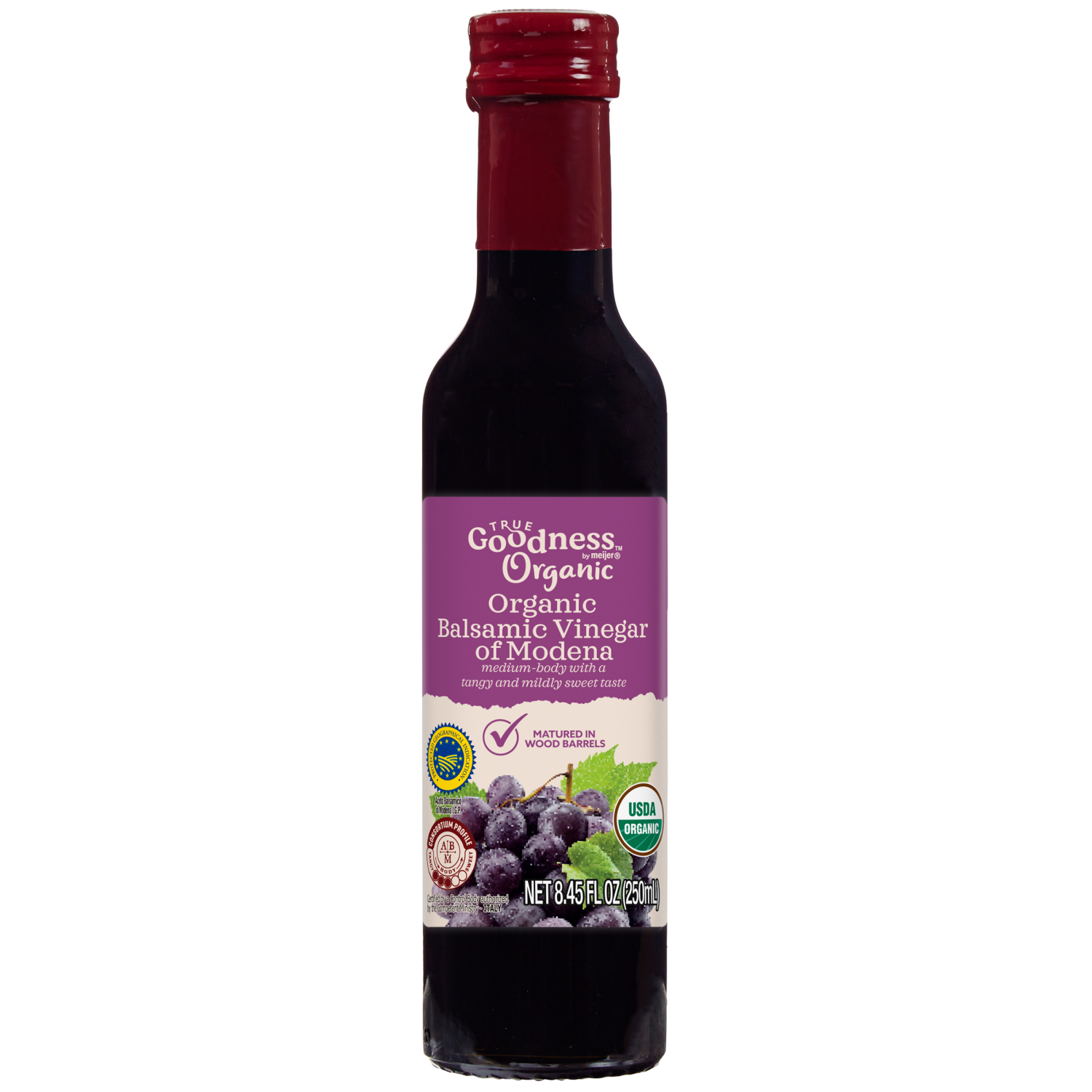 slide 1 of 3, True Goodness Organic Balsamic Vinegar 3 Leaf, 8.45 oz