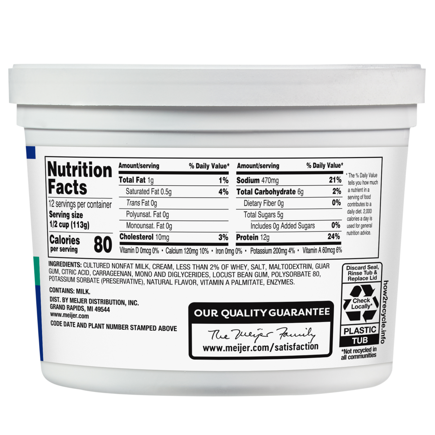 slide 3 of 4, Meijer Cottage Cheese Lowfat, 48 oz, 48 oz