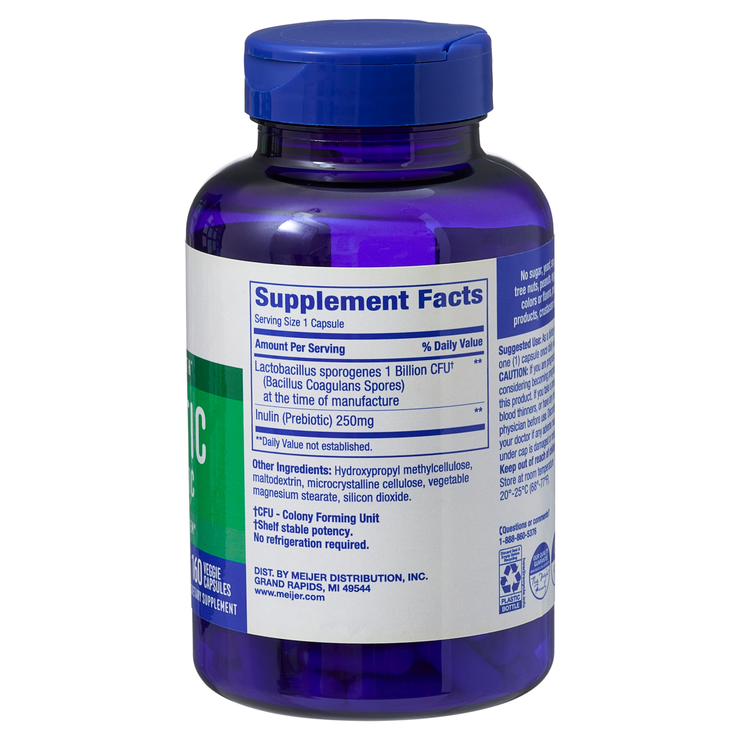 slide 2 of 2, MEIJER WELLNESS Meijer Probiotic With Prebiotic, 160 ct