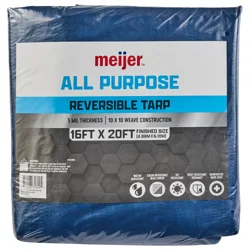 Meijer All Purpose Reversible Tarp Blue/green, 16' X 20'