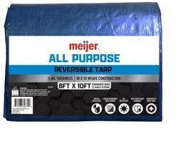 Meijer All Purpose Reversible Tarp Blue/green, 8x10 Ft