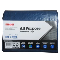 Meijer All Purpose Reversible Tarp Blue/green, 8x10 Ft