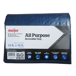 Meijer All Purpose Reversible Tarp Blue/green, 12 X 16 Ft