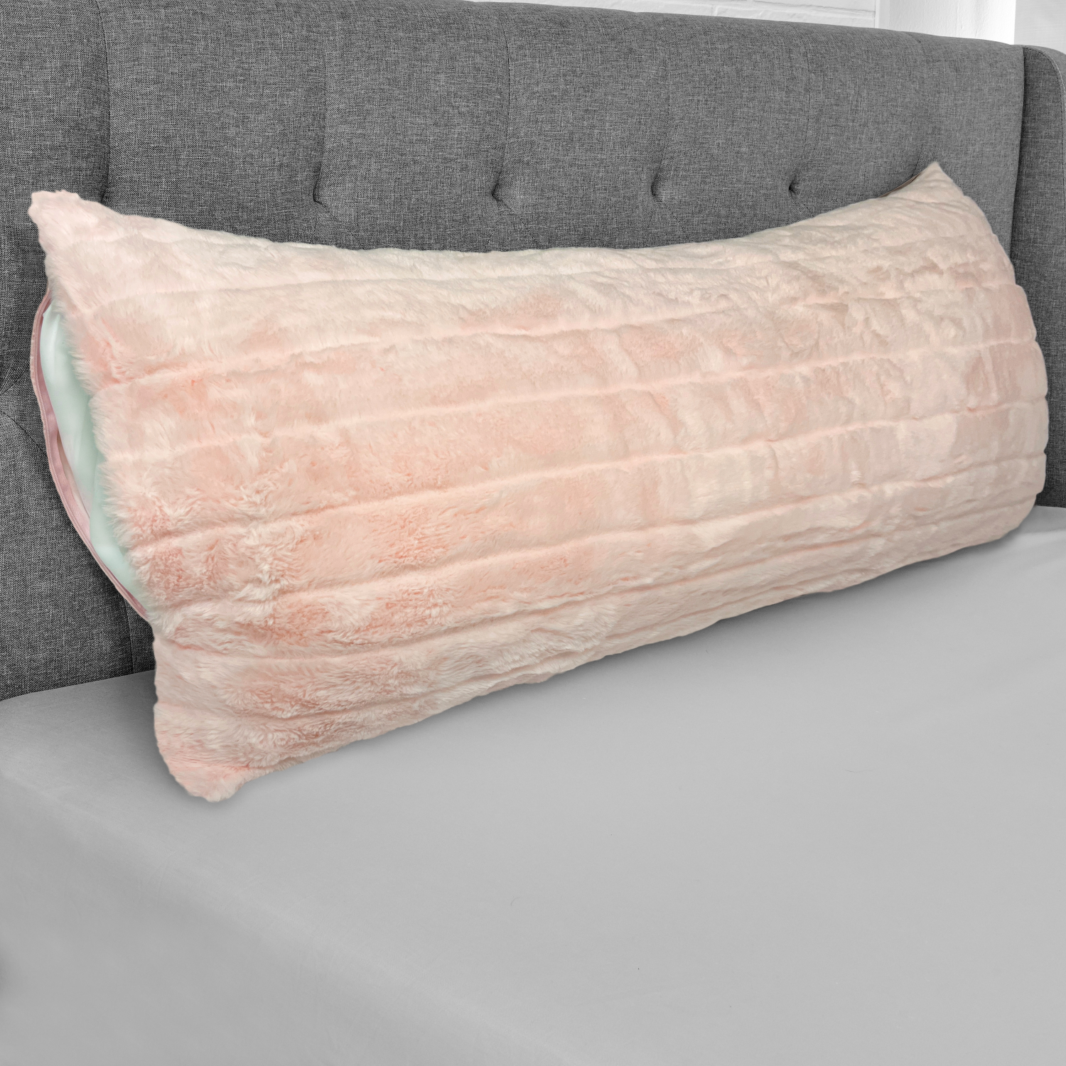 slide 3 of 4, R+R Room & Retreat Body Pillow Cover, Blush, 54" x 20", 54 in