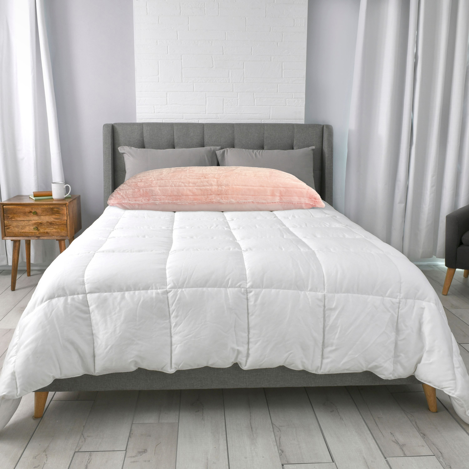 slide 4 of 4, R+R Room & Retreat Body Pillow Cover, Blush, 54" x 20", 54 in