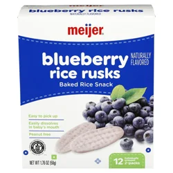 Meijer Blueberry Rice Rusks, 12 individually wrapped