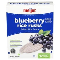 Meijer Blueberry Rice Rusks, 12 individually wrapped