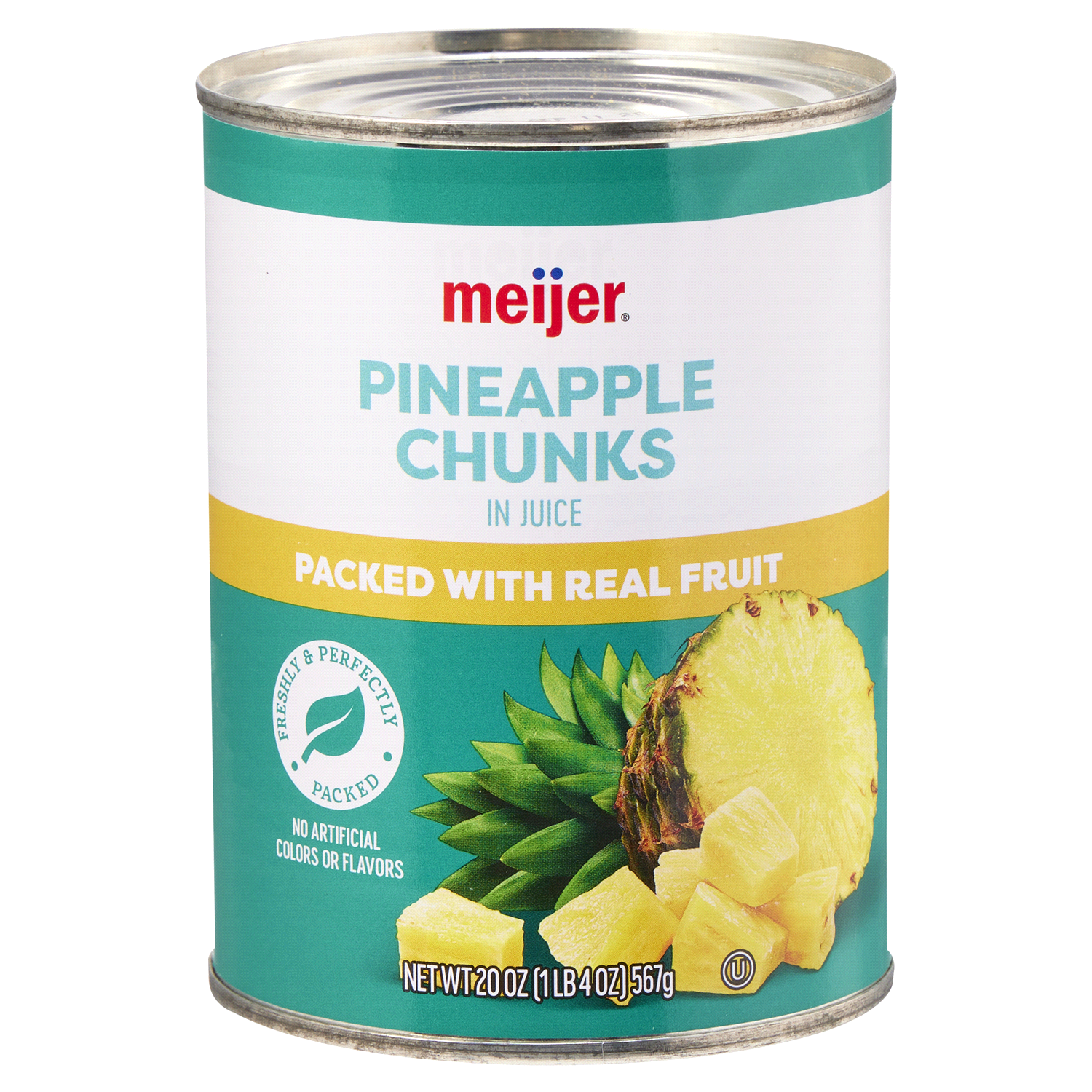 slide 1 of 2, Meijer Pineapple Chunks in 100% Juice - 20 oz, 20 oz