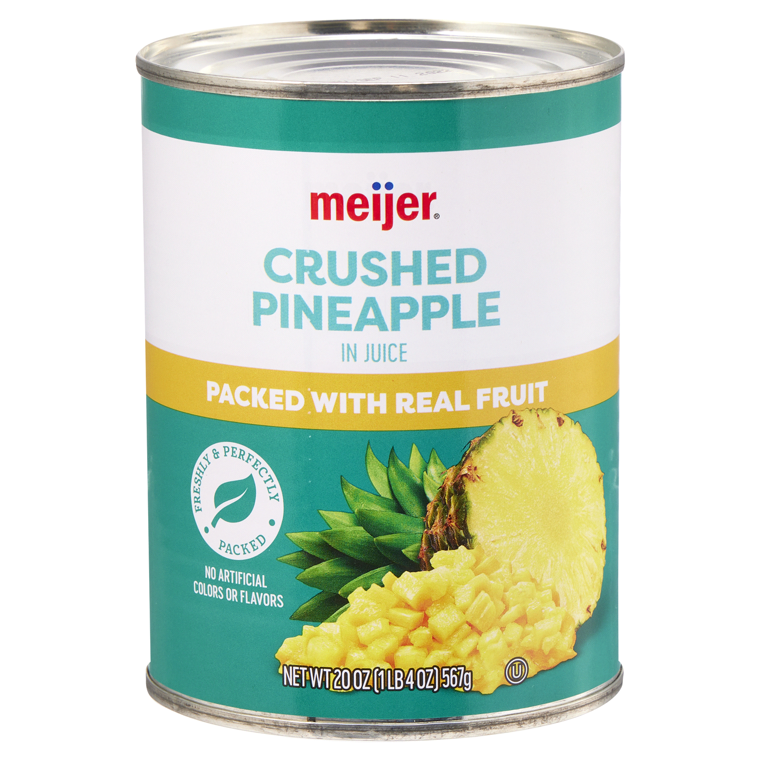 slide 1 of 2, Meijer Crushed Pineapple in 100% Juice, 20 oz, 20 oz