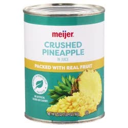 Meijer Crushed Pineapple in 100% Juice, 20 oz