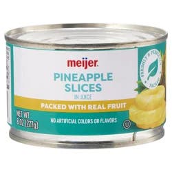 MEIJER PINEAPPLE SLICED JUICE 8 OZ