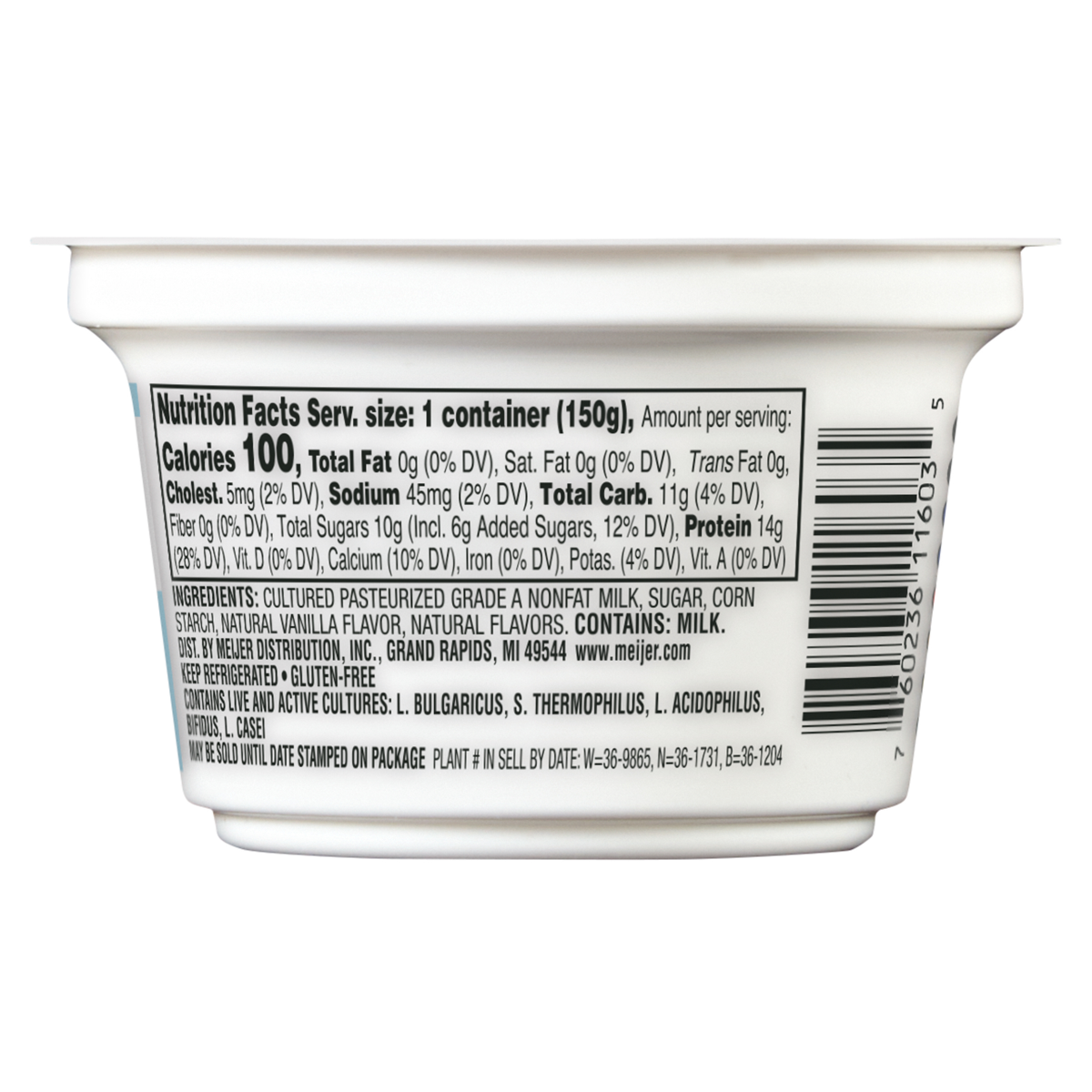 slide 2 of 2, Meijer Vanilla Greek Yogurt, 5.3 oz