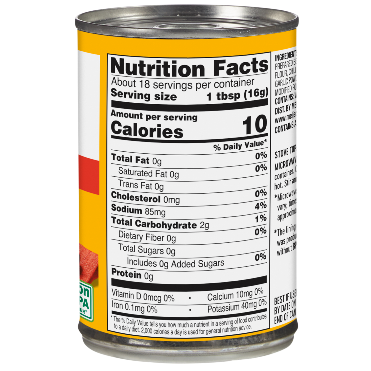 slide 3 of 3, Meijer Hot Dog Chili Sauce, 10.5 oz