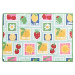 Room & Retreat Summer Stamps Dish Drying Mat, 14 In X 21 In