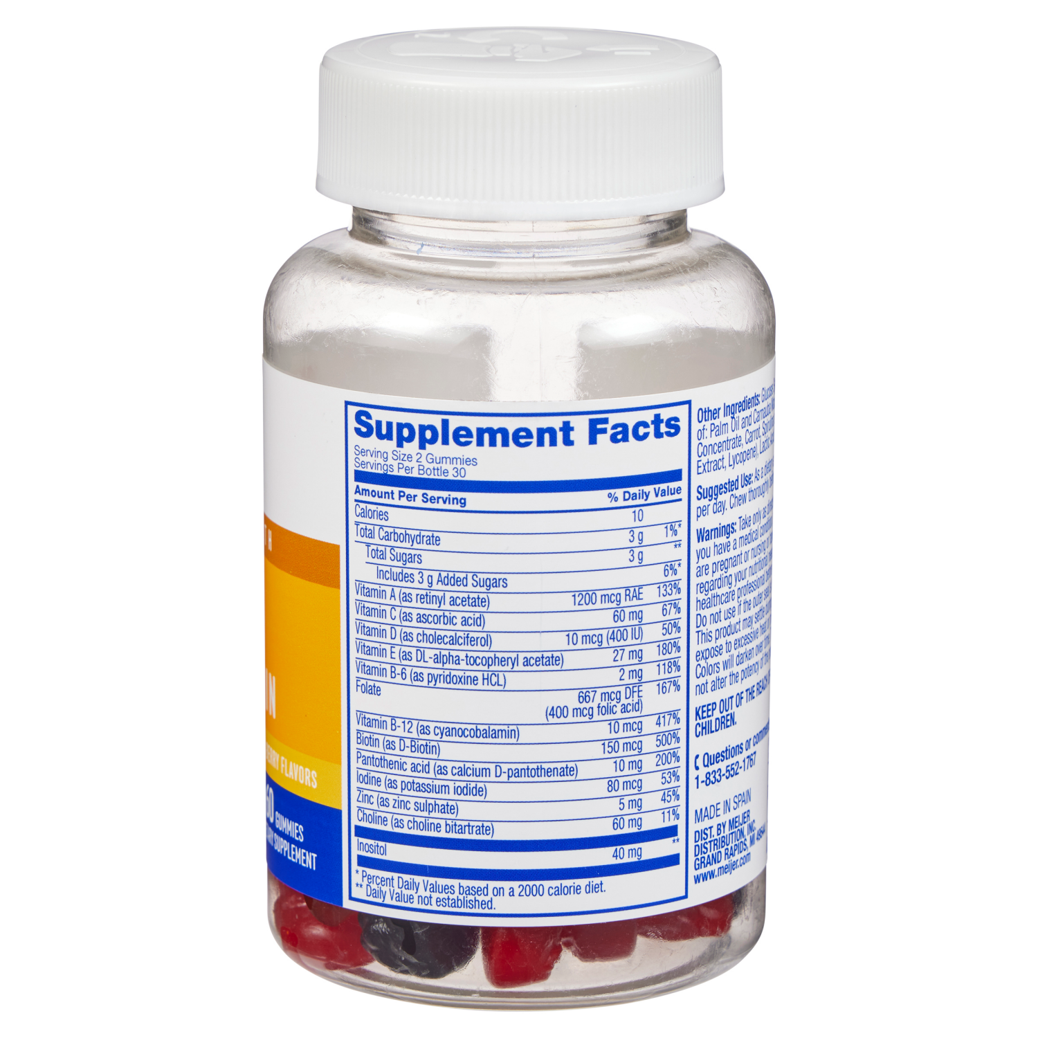 slide 3 of 3, MEIJER WELLNESS Meijer Gummy Multi-Vitamin Adult, 60 ct