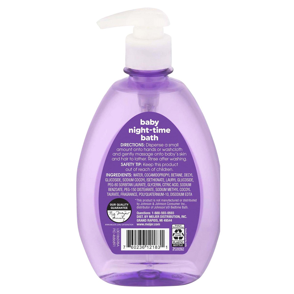 slide 2 of 2, Meijer Baby Nighttime Bath, 13.6 oz