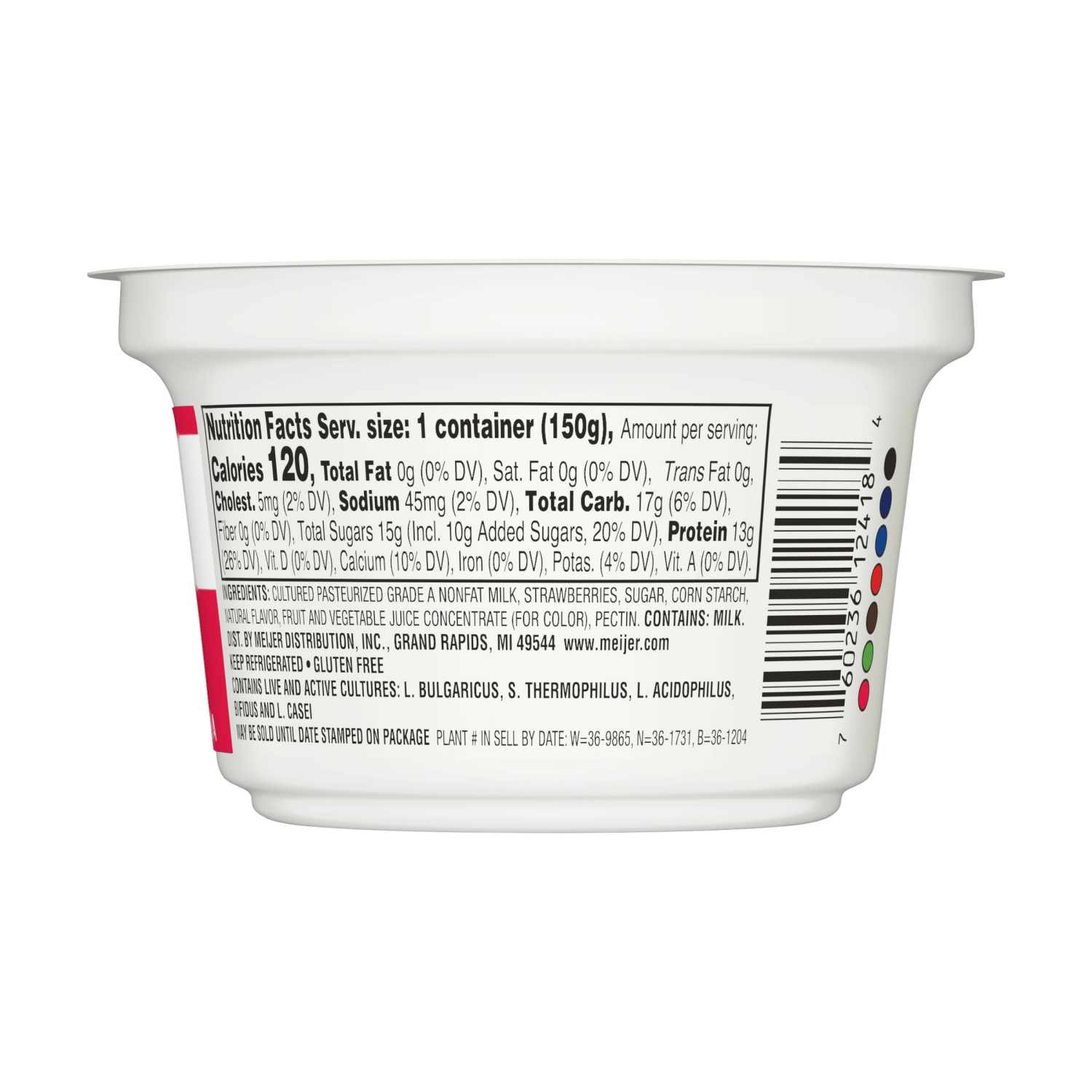 slide 2 of 3, Meijer Strawberry Greek Nonfat Yogurt, 5.3 oz