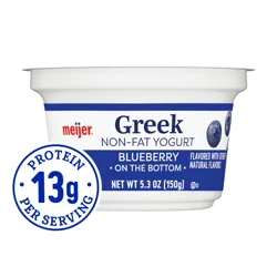 Meijer Greek Nonfat Yogurt, Blueberry, 5.3 Oz