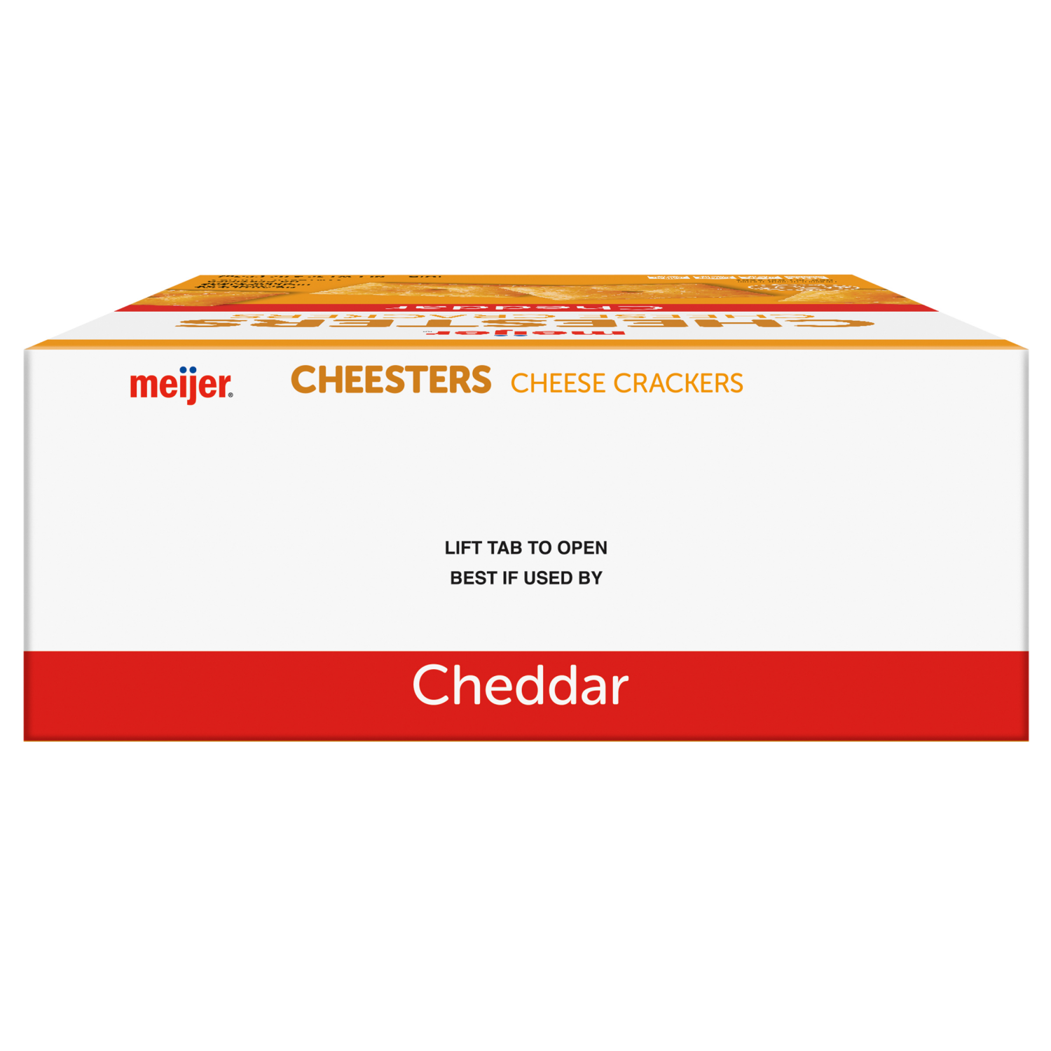 slide 5 of 5, Meijer Cheddar Cheesters Crackers 12.4 O, 12.4 oz