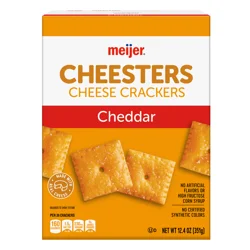 Meijer Cheddar Cheesters Crackers 12.4 O