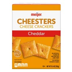 Meijer Cheddar Cheesters Crackers 12.4 O