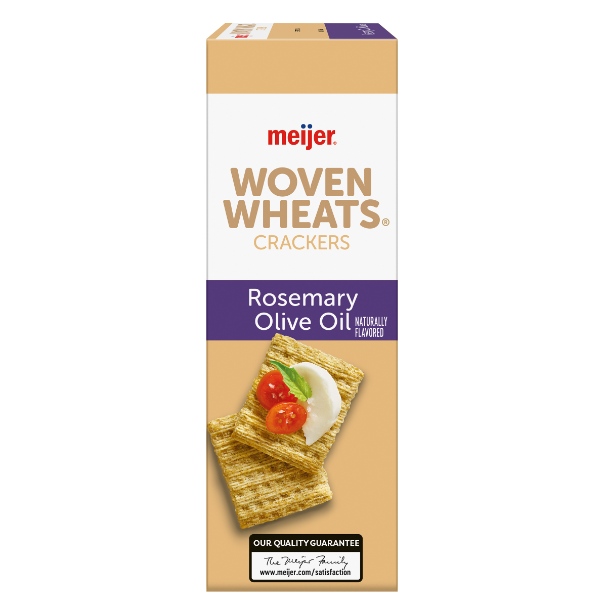 slide 8 of 8, Meijer Rosemary Woven Wheat Crackers, 9 oz