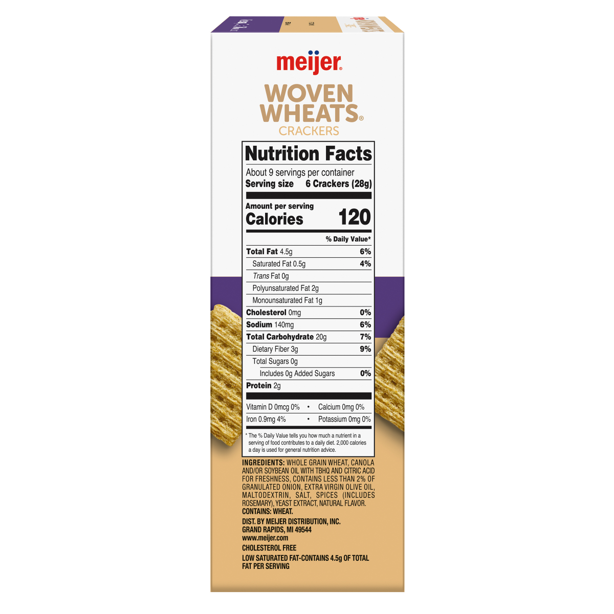 slide 2 of 8, Meijer Rosemary Woven Wheat Crackers, 9 oz