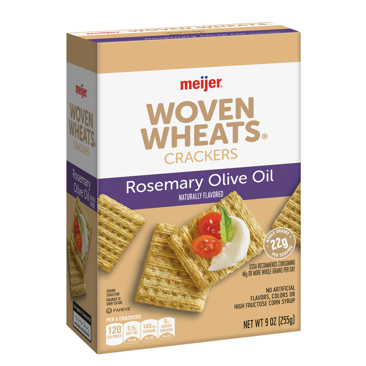 slide 6 of 8, Meijer Rosemary Woven Wheat Crackers, 9 oz