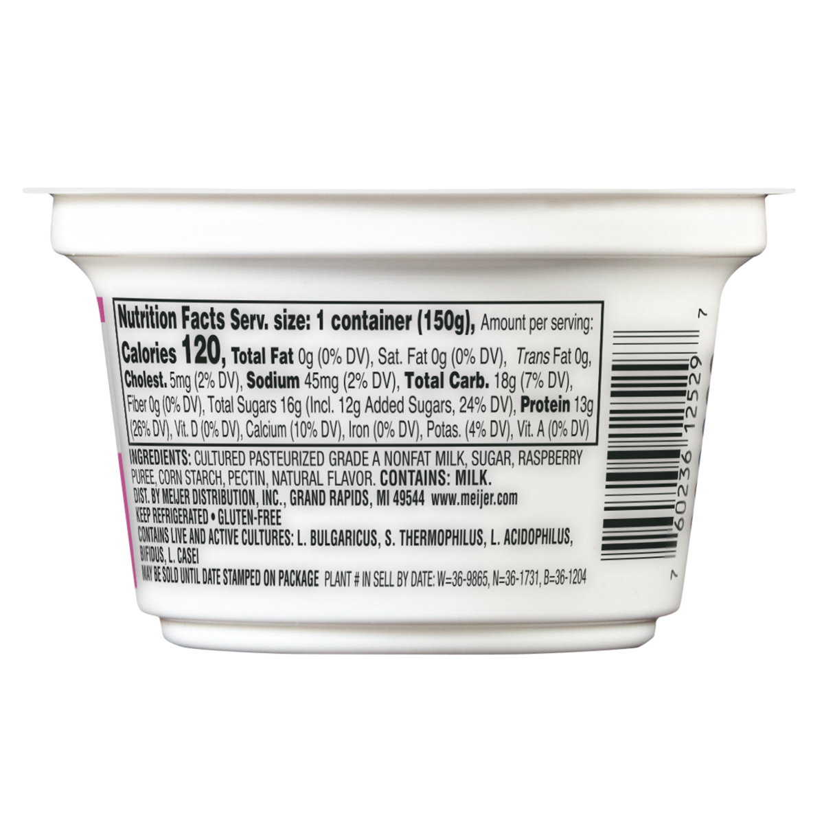 slide 2 of 2, Meijer Greek Nonfat Yogurt Raspberry, 5.3 oz