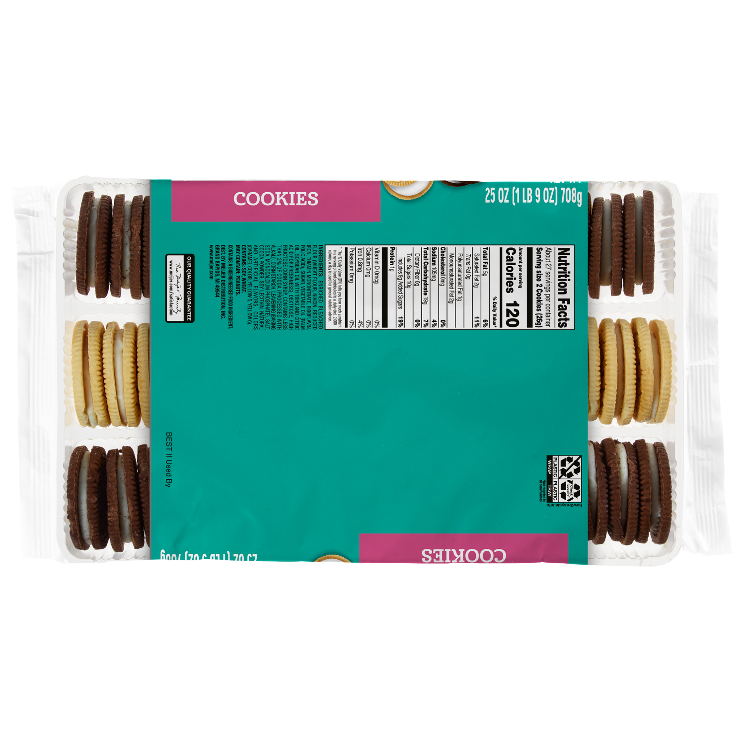 slide 2 of 2, Meijer Sandwich Crme Assorted Cookies 2, 25 oz