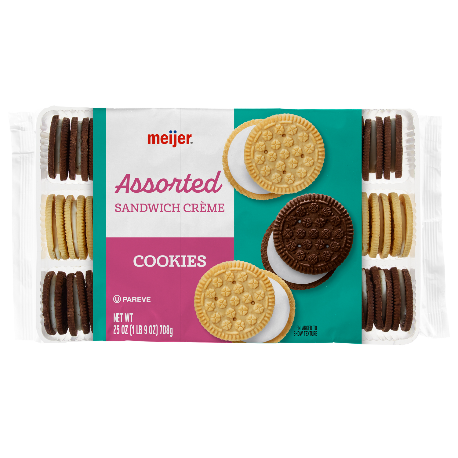 slide 1 of 2, Meijer Sandwich Crme Assorted Cookies 2, 25 oz