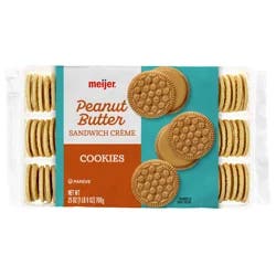 Meijer Peanut Butter Sandwich Creme Cookies, 25 Oz