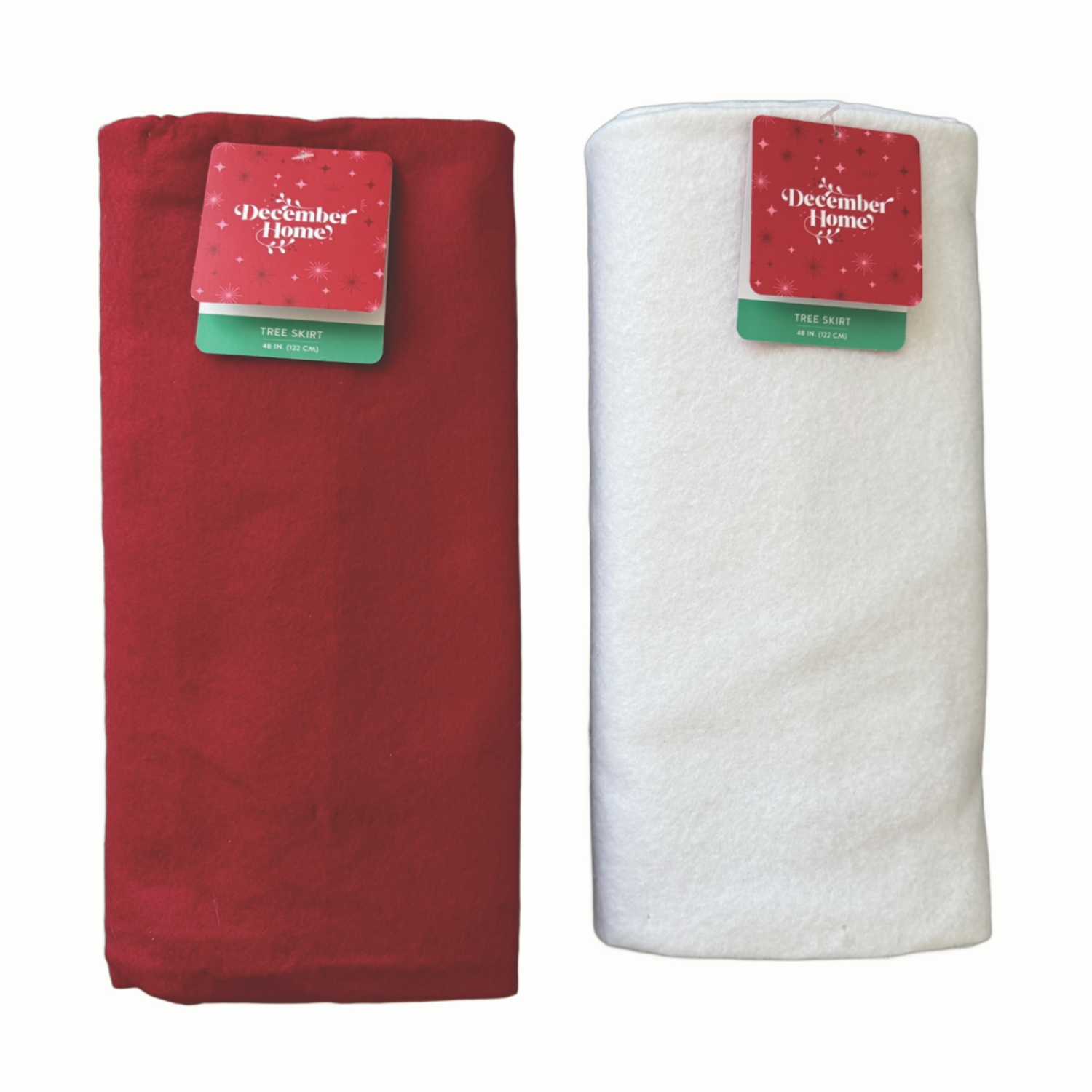 slide 2 of 5, December Home Tree Skirt With Candy Stripe, Assorted Styles- 48 in, 48 in