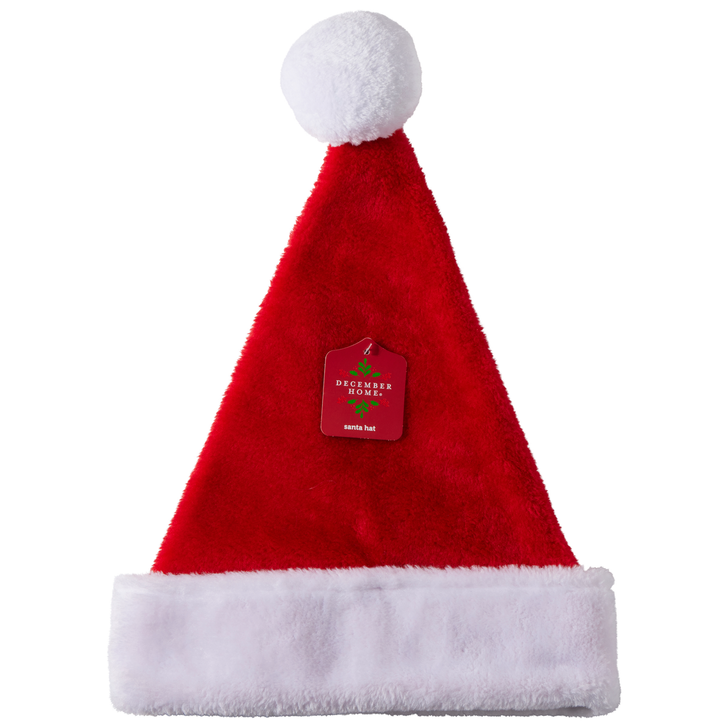 slide 1 of 5, December Home Plush Santa Hat, 17 in