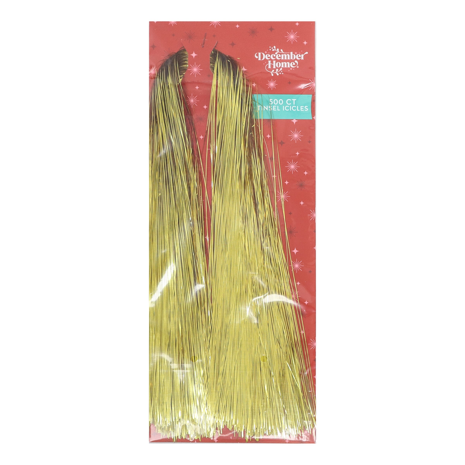 slide 1 of 1, December Home Silver/Gold Tinsel Icicles, Assortment, 500 ct