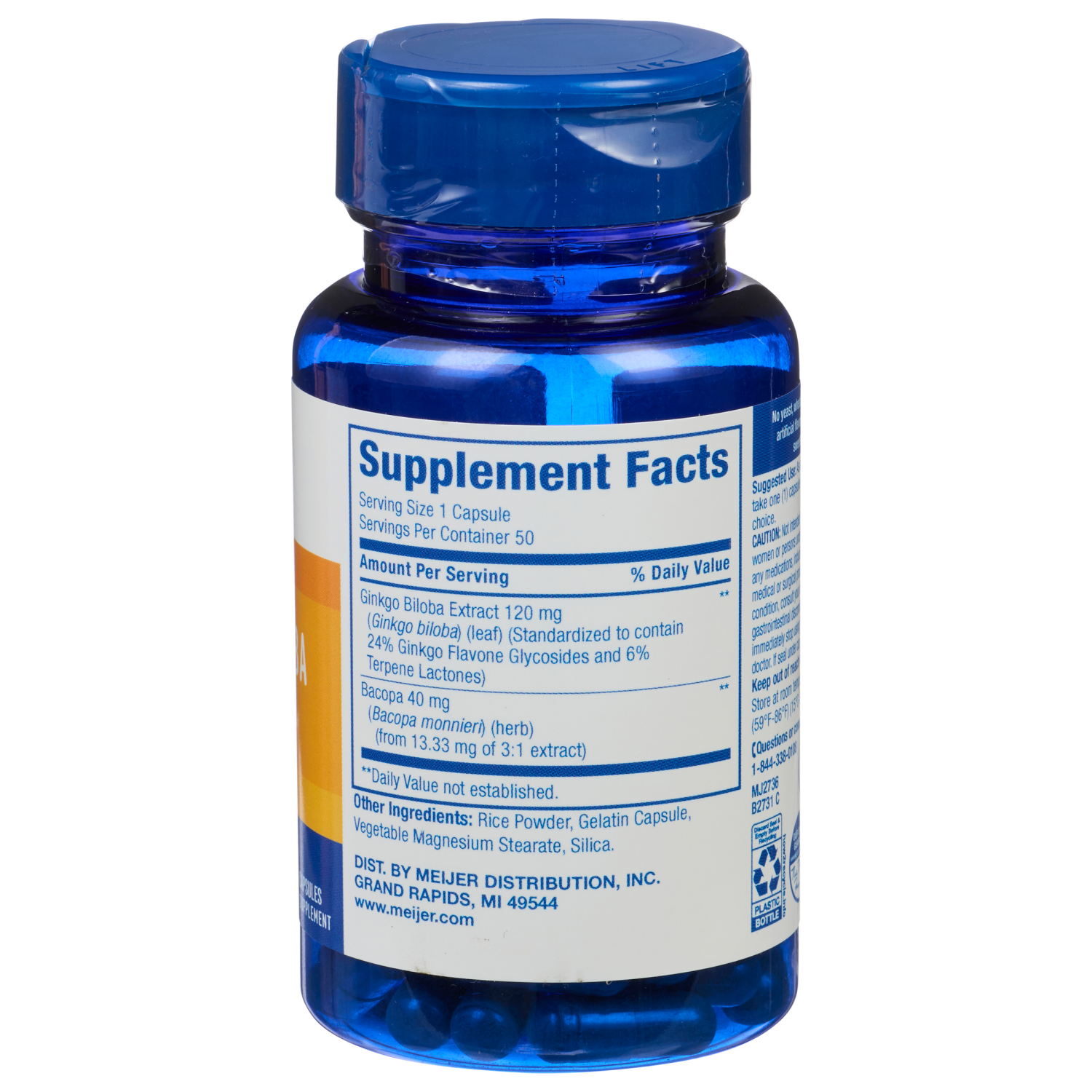 slide 3 of 3, MEIJER WELLNESS Meijer Herbal Ginko Biloba, 100 ct; 120 mg