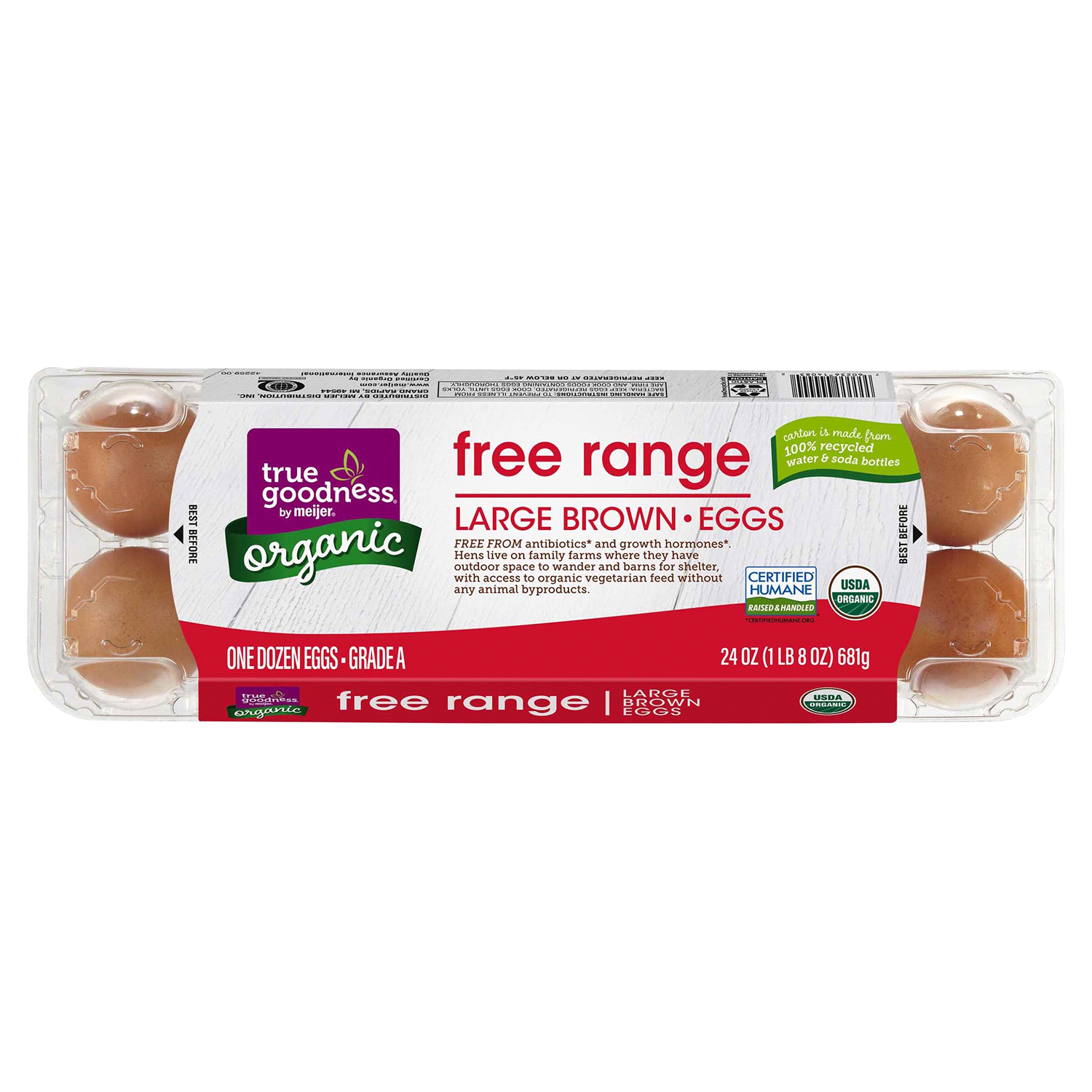 slide 5 of 5, True Goodness Organic Free Range Eggs Dozen - 12 ct, 12 ct
