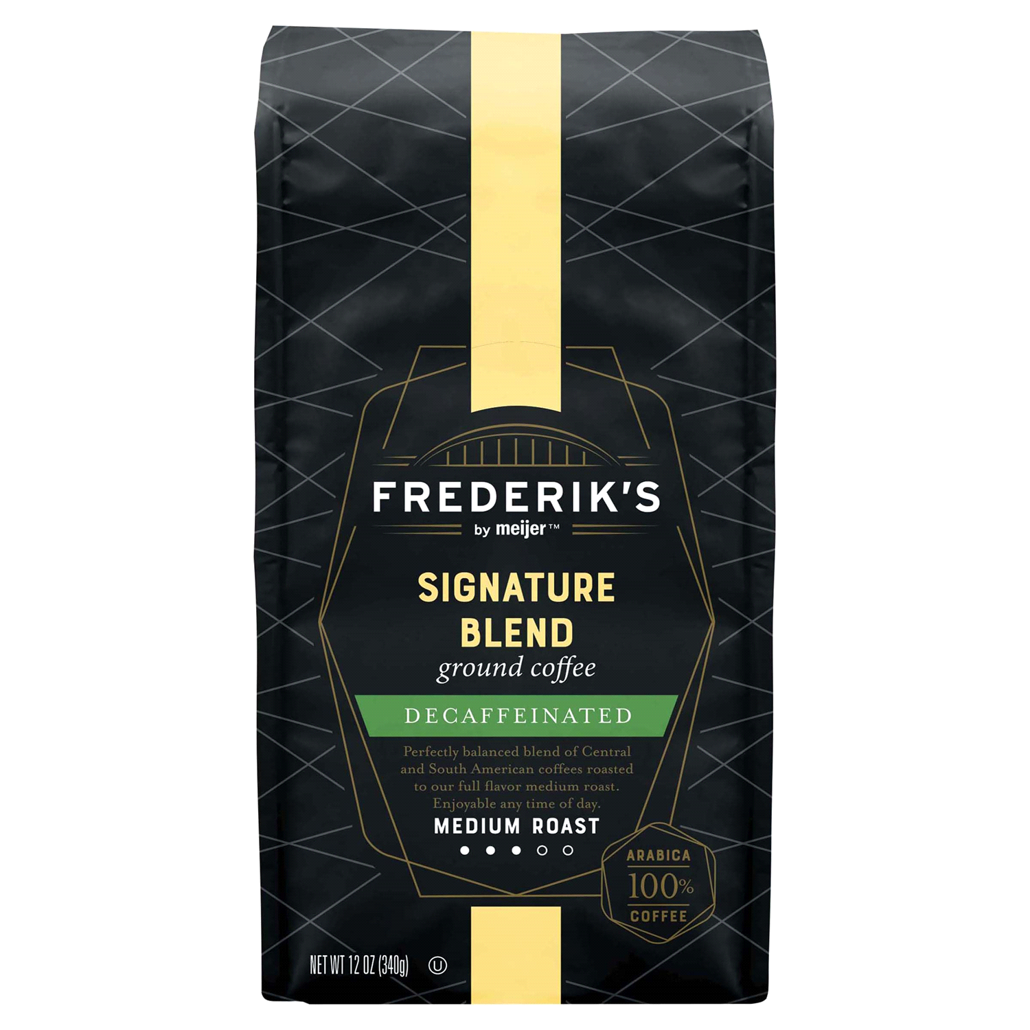 slide 1 of 3, FREDERIKS BY MEIJER Frederik’s by Meijer Decaf Signature Blend Ground Coffee - 12 oz, 12 oz