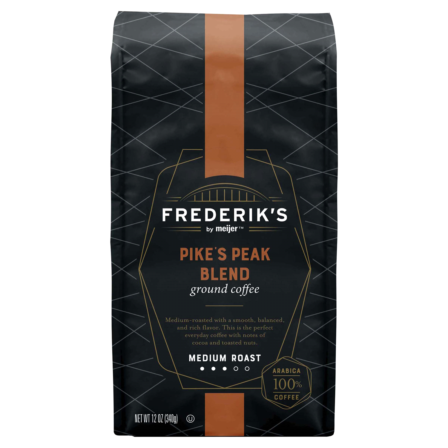 slide 1 of 3, FREDERIKS BY MEIJER Frederiks by Meijer Pikes Peak Ground Coffee - 12 oz, 12 oz