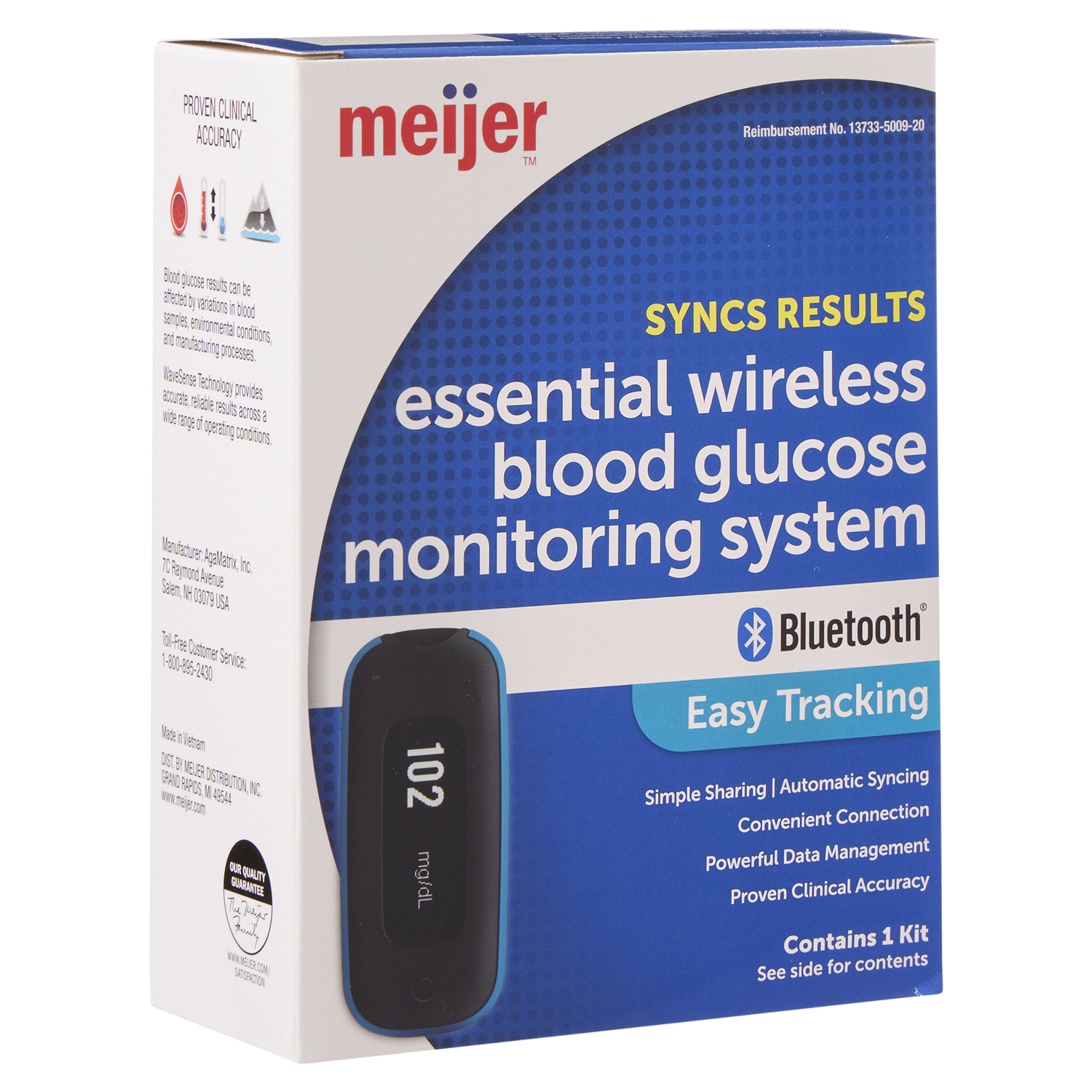 slide 4 of 5, Meijer Essential Blue Tooth Glucose Mtr 1, 1 ct