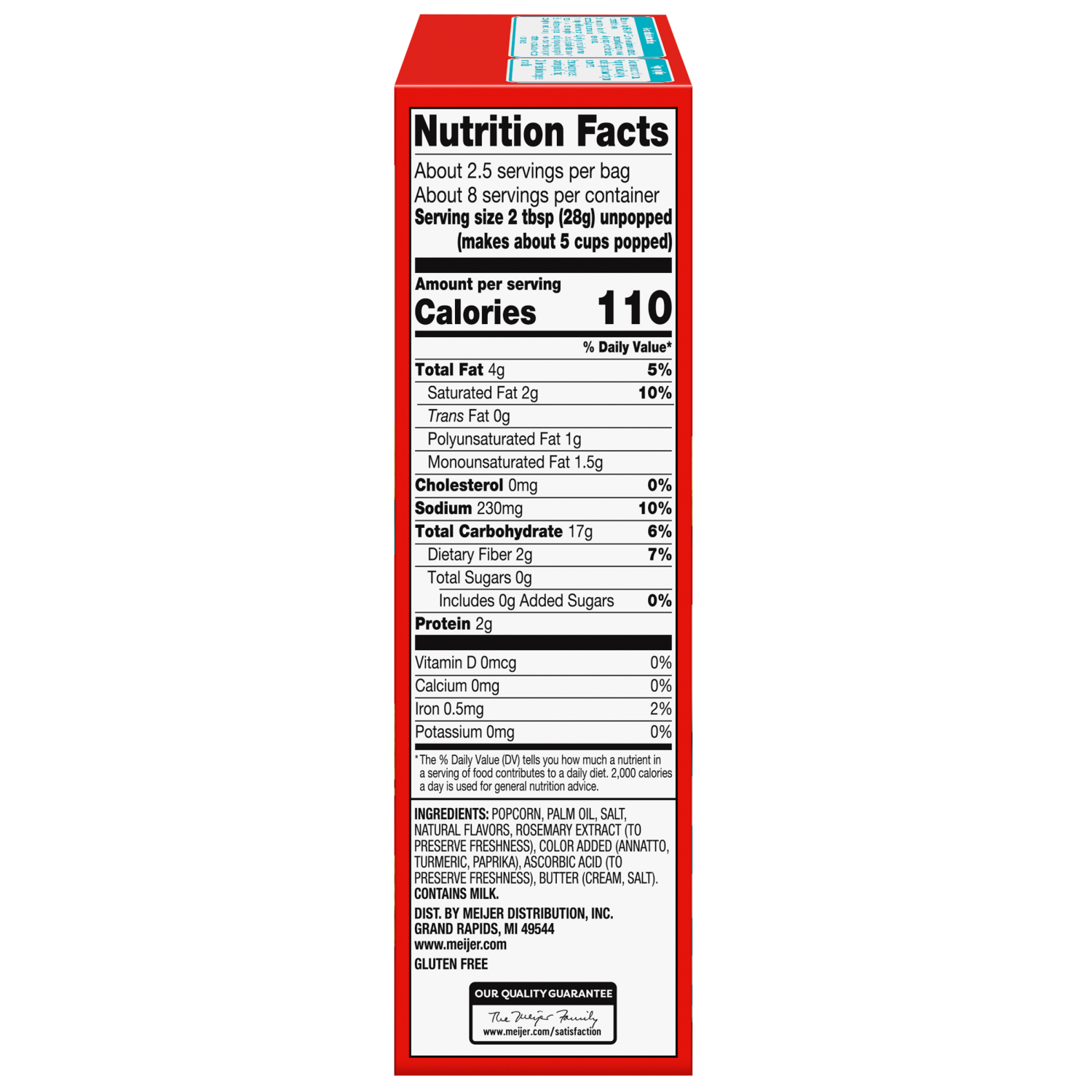 slide 4 of 5, Meijer Touch of Butter Microwave Popcorn, 3 Bags, 7.2 oz, 7.2 oz