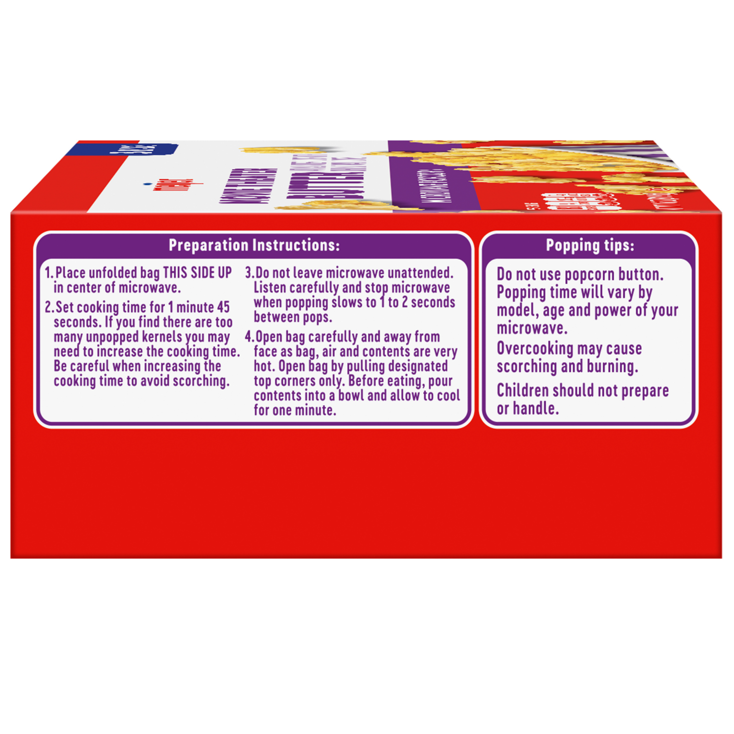 slide 5 of 5, Meijer Movie Theater Butter Microwave Popcorn, 3 Bags, 7.65 oz