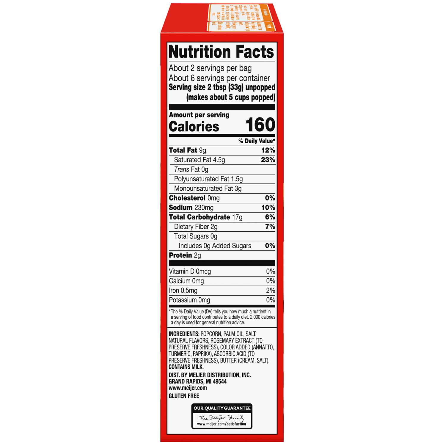 slide 3 of 5, Meijer Extra Butter Microwave Popcorn, 7.2 oz