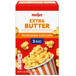 Meijer Extra Butter Microwave Popcorn