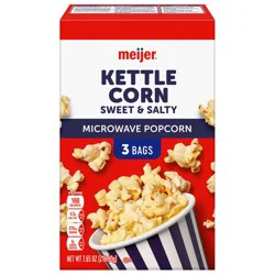 Meijer Kettle Microwave Popcorn, 3 Count, 7.65 Oz